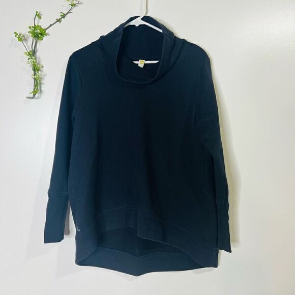 Lole Black Cowl Neck Sweatshirt Tunic Top - Picture 1 of 11
